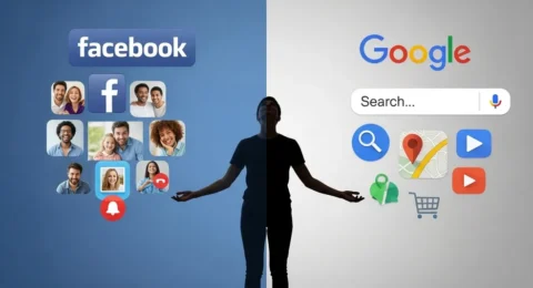 مقارنة إعلانات فيسبوك أم إعلانات جوجل؟ أيهما أفضل لمشروعك؟